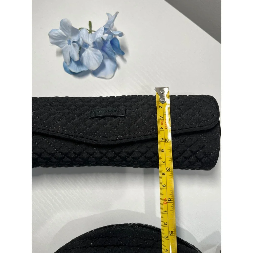 Vera Bradley Black Quilted Cosmetic Bag Set